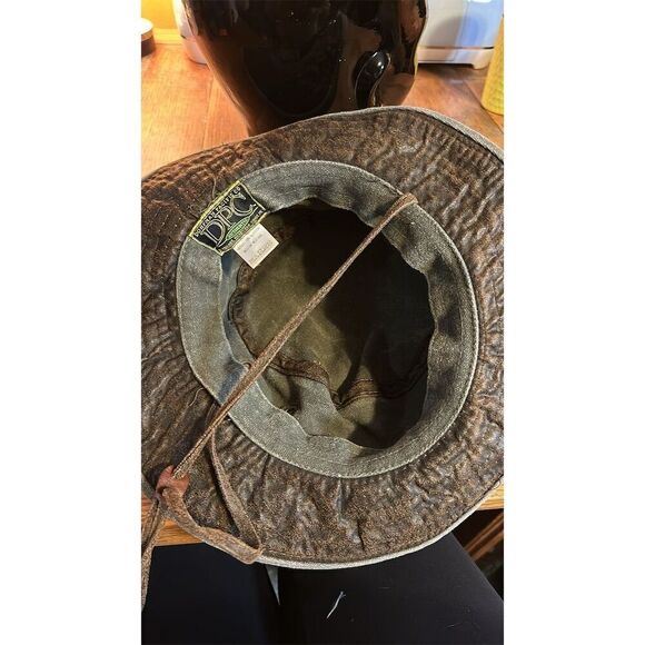 Dorfman Pacific Unisex Outback Hat M Brown Canvas Travel Summer Hat - Picture 6 of 6